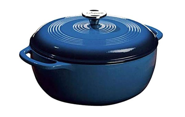 08.Lodge-6-Quart-Enameled-Dutch-Oven Blue Enamel Dutch Oven