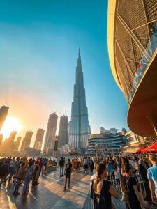 People walking on street travel tips to dubai