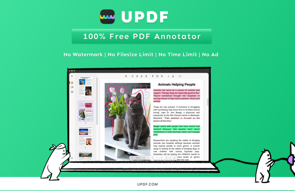The UPDF - Your New Favorite PDF Reader and Editor at No Cost PDF is the most popular document format thanks to its substantial support for text, video, and relatively small file size. This file type is a great way to share your work with other people. It always keeps its formatting, making it easy to read and share. Adobe Acrobat is one of the most well-known PDF editors, but other options are to consider. If you have access to a PDF editor, you can edit text, add images, fill out forms and convert your PDF files to other formats. Read and Highlight PDF documents - UPDF  The UPDF developed by Superace Software is the free PDF reader and editor you've always wanted. It is the best app to use if you want to edit, annotate, and organize your pdf files. This software lets you mark a document and save it as a PDF file like handwriting on a wall. With the UPDF, you can highlight and underline points that seem important and keep track of insights. You can do all this with only one app. UPDF is also a free PDF editor.    Usually, free accounts and free trial PDF editors offer limited functionality. The biggest problem with free PDF editors is they limit the features you can access. For example, some may allow you to edit text, but not images. Others may allow you to add annotations but not fill out forms. Or free softwares often have limits on file sizes to encourage users to pay for the upgrade. In contrast, UPDF lets you use all features right away. It is truly free software that allows you to do plenty of things.  Edit your files as a PDF expert with UPDF   UPDF allows you to become an expert know how to edit PDF on Mac and Windows. You can adjust the font size, style, color, highlight sentences, or strike out entire paragraphs. Text boxes and shapes can create exciting layouts and designs. Only with one app can help you become a pro at editing. UPDF is a simple, powerful, and fully customizable user-friendly PDF reader with a clear and beautiful interface. You can open, view, and zoom in or out on all your favorite PDFs without hassle or confusion—even if they are extensive files! UPDF also allows you to rotate pages and make annotations. This app is perfect for work or school because it lets you easily highlight PDF files and add notes to the document itself, so you never lose track of where important information can be found within your files. If you need to read through multiple documents at once, then this will be helpful since there's no need to switch between tabs. You can also add bookmarks to get you back on track. If your reading is interrupted, no worries—you can pick up where you left off. The UPDF is great for every PDF user. The simple and intuitive interface makes it easy to read no help or instruction manuals first. Learning how to use this app can be accomplished in minutes, making it a powerful tool that can be enjoyed by just about anyone with a PDF file they'd like to tinker around with.